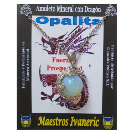 Colgante Dragón con Opalita. Fuerza y Prosperidad