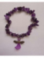 Pulsera Chip Mineral Amatista con Ángel